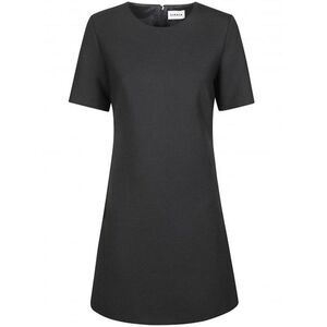 PAROSH Women's Textured A-Line Dress Women BLACK Dresses